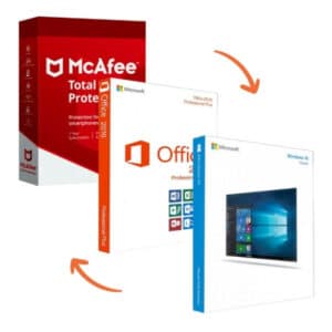 Office 2016 Professional + Windows 10 Home + McAfee Total Protection