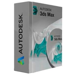 Autodesk 3DS Max Logo with a box with a cd