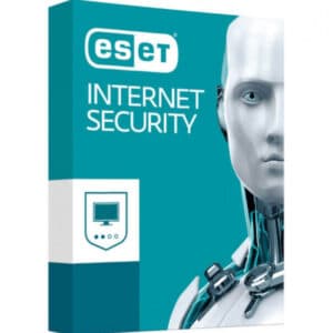 ESET Mobile Security for Android logo white text and dark green background with a box shape