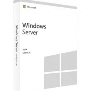 Windows Server 2019 USER CAL logo with a white box with grey squares