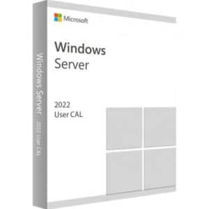 Windows Server 2022 USER CAL with a white box with a white cover