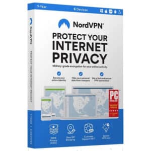 NordVPN 2024 Logo with a box with text on it